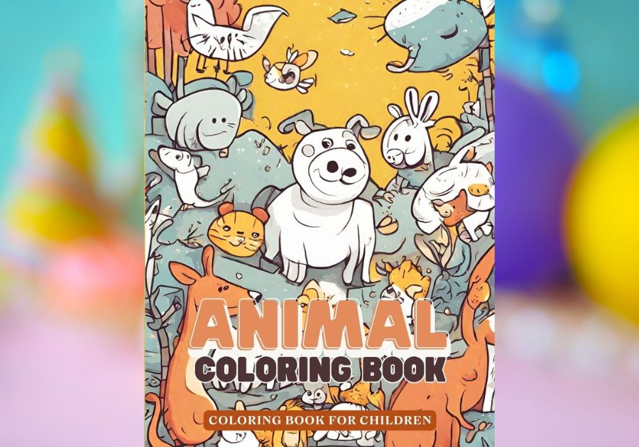 Animal Coloring Book Cover