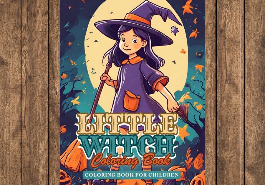 Little Witch Coloring Book Cover