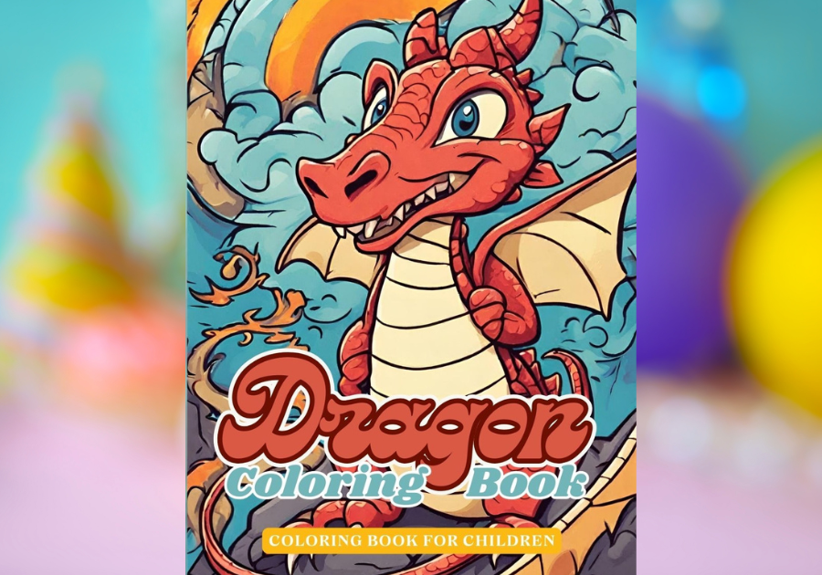 Dragon Coloring Book Cover