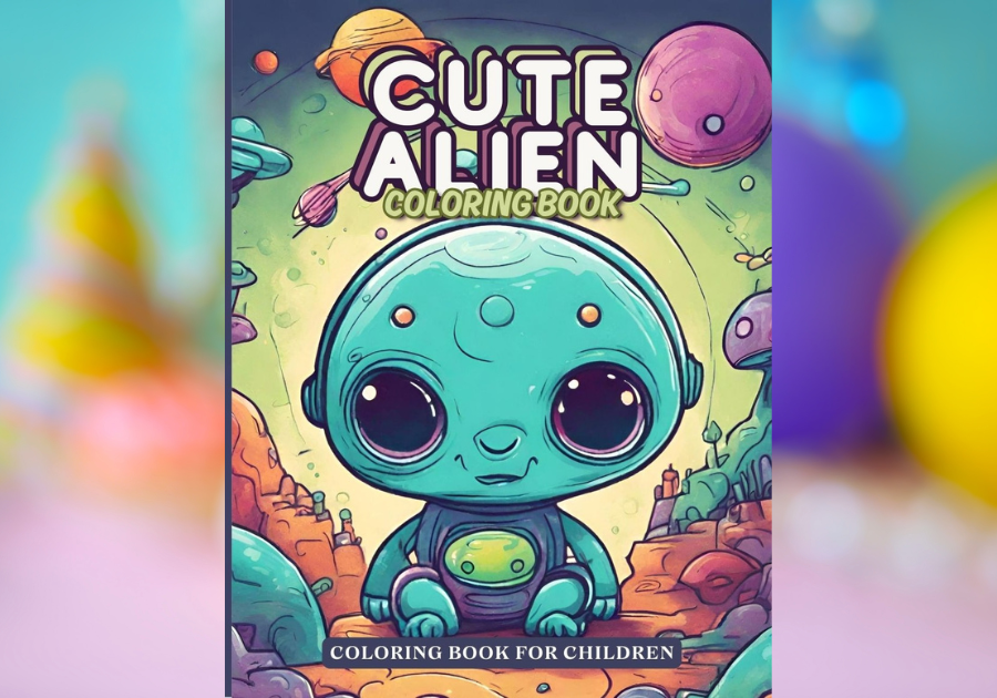 Alien Coloring Book Cover