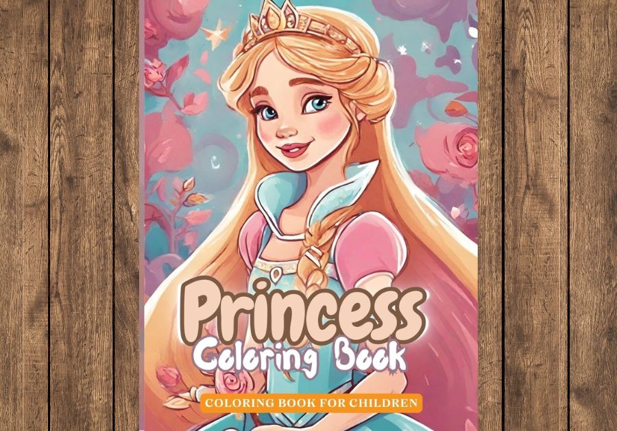 Princess Coloring Book Cover
